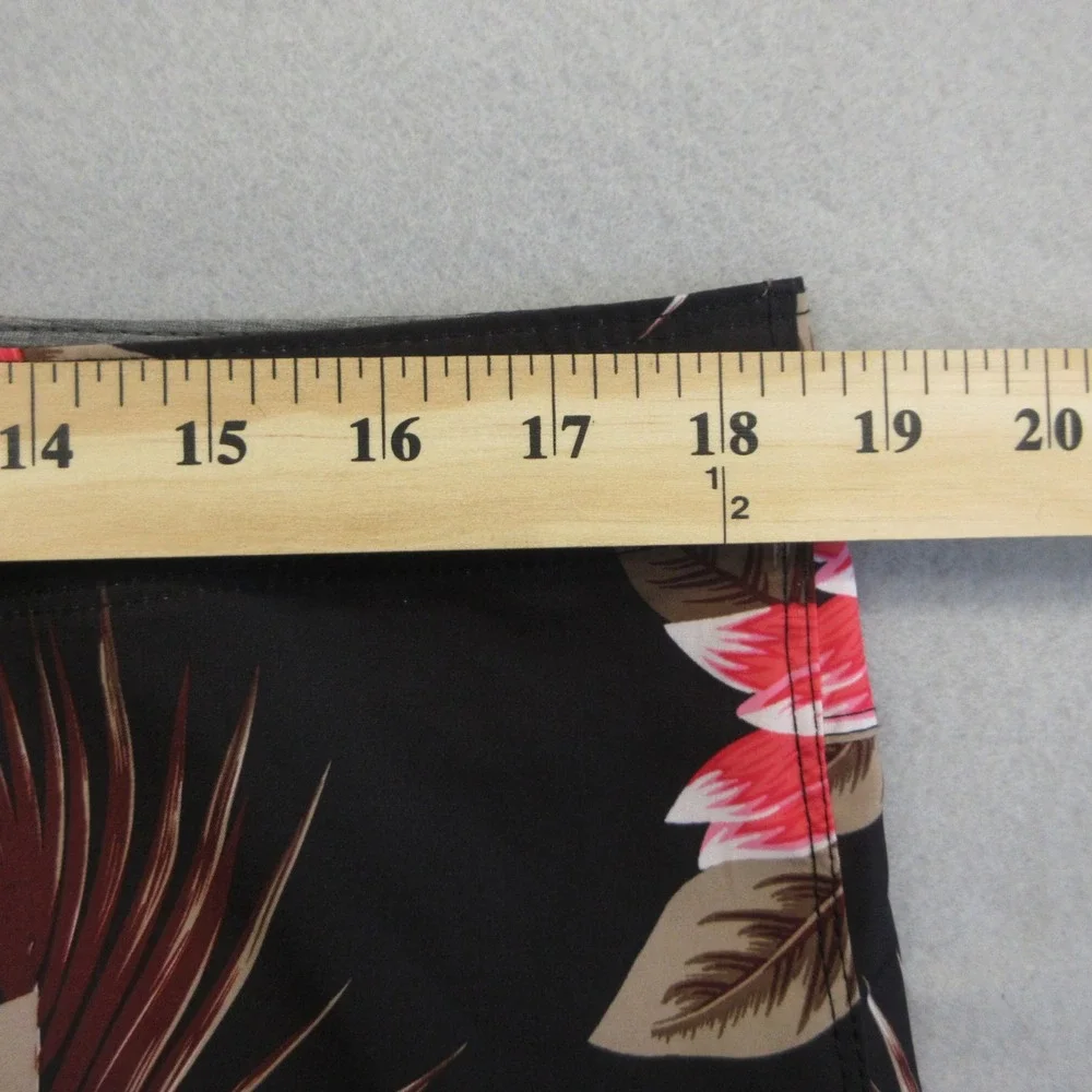 Hurley Board‎ Shorts Mens 36 Black Red Tropical Floral Print Palm Swim Surf